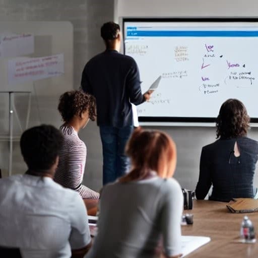 People brainstorming in a conference room